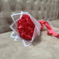 دسته گل ۱۰شاخه قرمز کم حال|گل مصنوعی|سبزوار, علمدار|دیوار