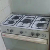 اجاق گاز 5 شعله طرح فر فندک دار