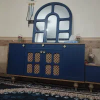 آیینه کنسول ومیز تی وی مدل حصیری نو نو