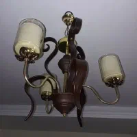 لوستر چوبی فلزی