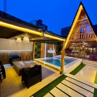 اجاره روزانه کلبه استخر جکوزی روباز ابگرم سرو