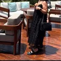 پیراهن مجلسی حریر گلدار