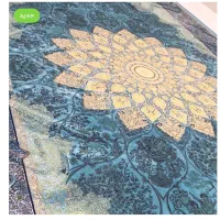 فرش ماشینی کلکسیون دیبا ، C8694 سری رنگ ابی|فرش|خوی, |دیوار
