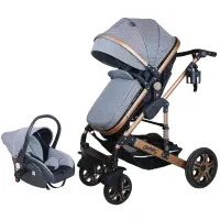 ست کالسکه و کریر اسپرینگ مدل spida طوسی