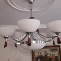 لوستر ۶حباب و۹ شعله همراه حباب یدک ولوستر ۳ساخه|لوستر و چراغ آویز|تهران, مدائن|دیوار