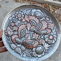 گل و مرغ قلمزنی شده