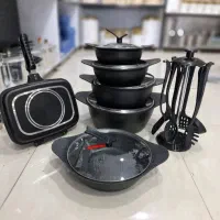 سرویس قابلمه و تابه 20 پارچه چدن نچسب آکبند