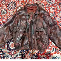 کاپشن چرم مردانه خزر خز