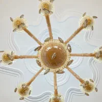 لوستر ۸شاخه کریستالی|لوستر و چراغ آویز|تبریز, |دیوار