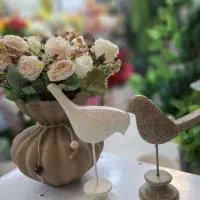 مجسمه و درختچه و گل و گلدان خارجی جهیزیه