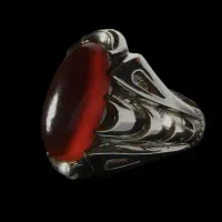 انگشتر عقیق سرخ یمنی کهنه نهایت زیبایی و اصالت