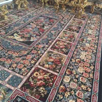 یک جفت فرش۲۴ متری نقش باغ ارم|فرش|باغ بهادران, |دیوار