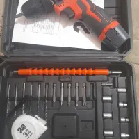 دریل شارژی ۲باطری باجعبه وگارانتی