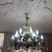 لوستر 6 شاخه نقره برنز