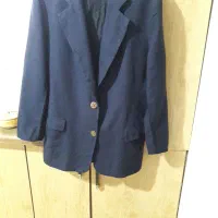 کت لینن نخ سرمه ای خارجی