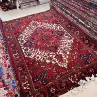 ۶متری دستبافت هریس زمینه کرم گوشتدار پشم اعلا