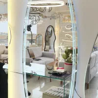 آینه بیضی تاچ لمسی دوخط لیزر