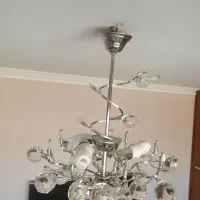 لوستر برنز زیتونی ،استیل سلیور و گلد|لوستر و چراغ آویز|تبریز, |دیوار