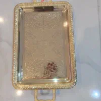 سینی استیل طلایی