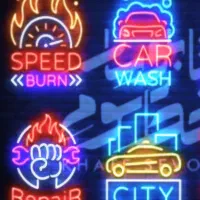 طراحی و ساخت تابلو نئون|ریسه و چراغ تزئینی|کرمان, |دیوار