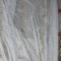 شش متر پرده تور خامه دوزی شده