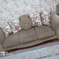 مبل هفت نفره و دستک پرده کاملا سالم وپر بار|مبلمان خانگی و میز عسلی|مشهد, پورسینا|دیوار
