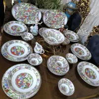 سرویس غذا خوری گل مرغی آنتیک