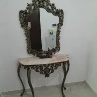 کنسول ایینه و میز برنزی سنگین