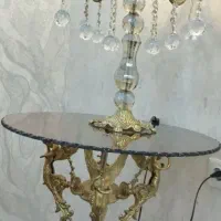 آباژور برنز به همراه میز فرشته برنز