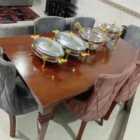 مبل ۷ نفره +میز نهار خوری چوب راش+ میز تلویزیون|مبلمان خانگی و میز عسلی|شهریار, شهرک امیریه|دیوار