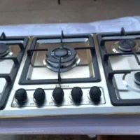 گاز ۵ شعله تمام استیل برند