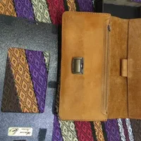 کیف دستی چرم شتری چرم عطارد