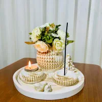 ست جاشمعی سنگی|صنایع دستی و سایر لوازم تزئینی|تربت جام, کلالی|دیوار