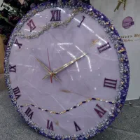 ساعت دیواری بنفش کد ۷۶|ساعت دیواری و تزئینی|تهران, شمس‌آباد|دیوار