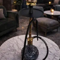 قلیان کرنو سوپاپ دار طرح شمش برنج و استیل