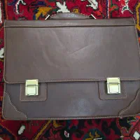 کیف چرم اداری قهوه ای