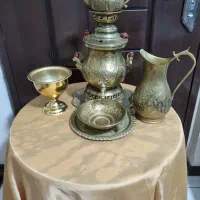میزخاطره(سرویس سماوربرنجی زغالی،قوری،پارچ)|کلکسیون اشیاء عتیقه|تهران, جوانمردان (اندیشه)|دیوار