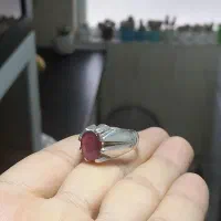 انگشتر ۸ ترک دست ساز یاقوت سرخ سریلانکا