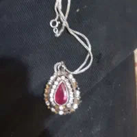 یک عدد گردنبند یاقوت نقره