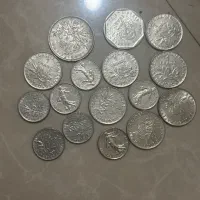 هجده عدد سکه فرانک یکجا به قیمت کل ۶۵۰|کلکسیون سکه، تمبر، اسکناس|پرند, فاز ۳|دیوار