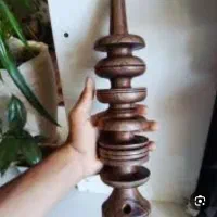 ۲عدد قلیان چوبی وبرنجی