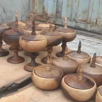 ظروف چوبی خراطی و cnc|ظروف سرو و پذیرایی|پاکدشت, پاکدشت (مامازند)|دیوار