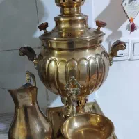 سماور برنجی زغالی