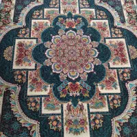 سایز 1.5در 2.5 قالیچه سرمه ای رنگ 700 شانه جنس نخ