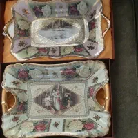 شیرینی خوری و میوه خوری لیلی و مجنون طلاکوب ژاپنی
