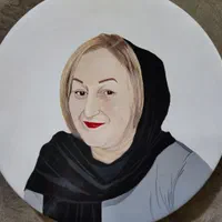 نقاشی چهره روی سفال مناسب هدیه،دکور منزل و محل کار|تابلو، نقاشی، عکس|لاهیجان, انقلاب|دیوار