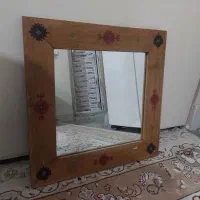 آینه دکوراتیو با قاب چوبی منبت‌کاری‌شده|آینه|تهران, قیام|دیوار