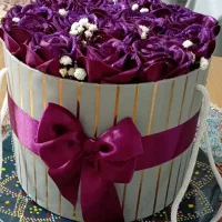 باکس گل رز روبانی