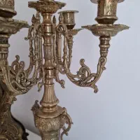 ساعت شمعدون برنزی آلمان|کلکسیون اشیاء عتیقه|شریف‌آباد, |دیوار