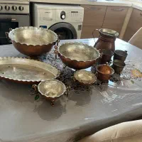 ظروف مسی شیک|ظروف سرو و پذیرایی|میانه, |دیوار